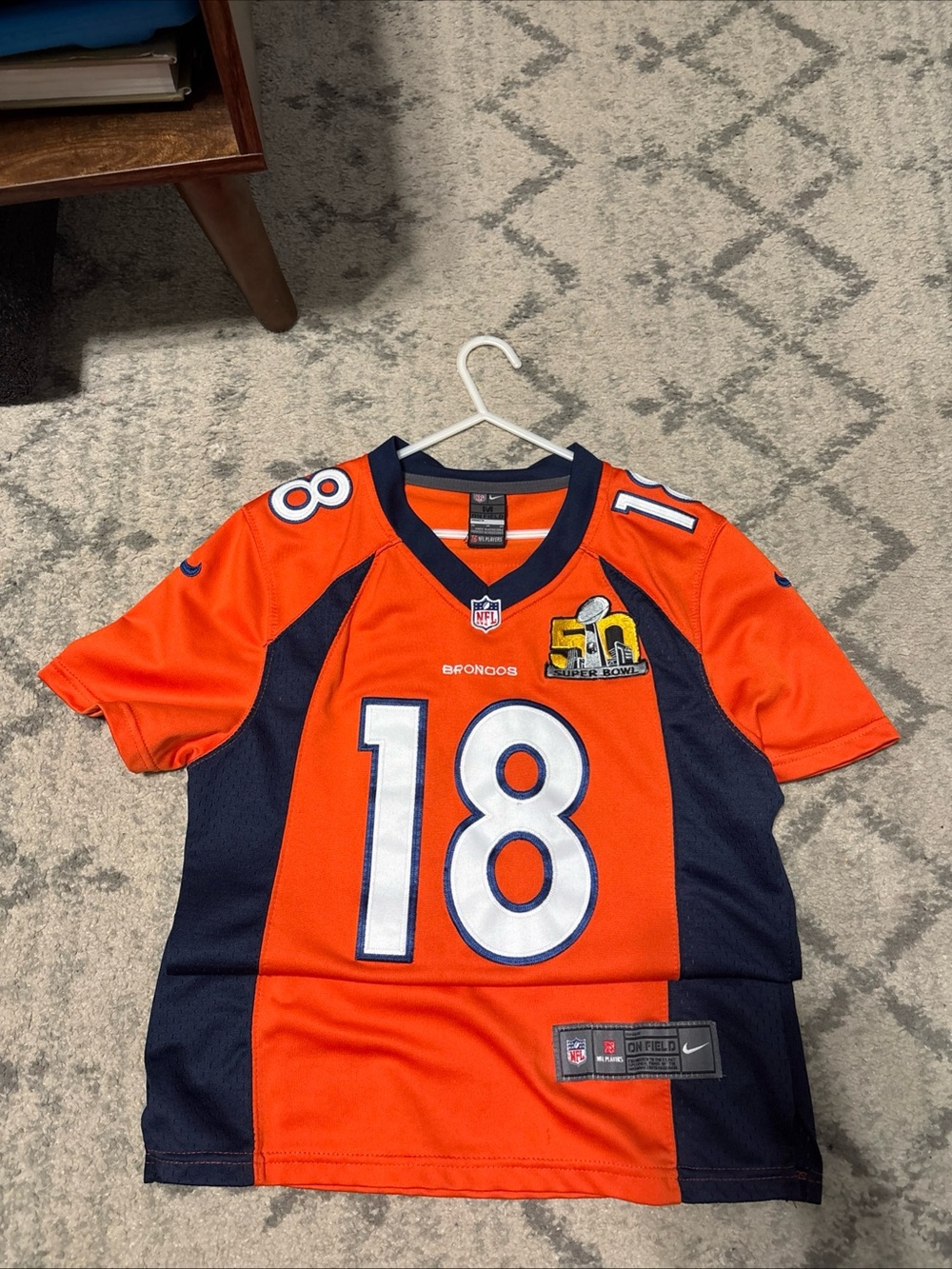 Nike Orange & Navy Denver Broncos #18 Jersey